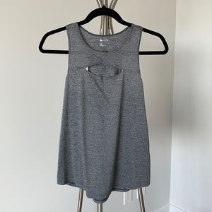 Zella grey tank top with cutout detailing